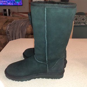 Black Ugg Boots Size W9 B Classic Sheepskin/Wool